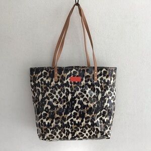 Bath & Body Works leopard print cosmetics tote.